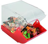 APS Caja dispensadora - Caja Universal, Ideal como Caja de Venta, con Tapa Frontal, Caja Transparente con Tapa, Cuenco apilable con Tapa, Altura: 15,5 cm, Rojo