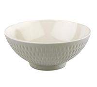 APS Bol Asia Plus de melamina casi irrompible, versátil bol de plástico apilable, ensaladera, gris/crema, Ø 16 cm, 0,6 litros.