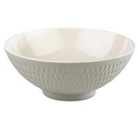 APS Bol Asia Plus de melamina casi irrompible, versátil bol de plástico apilable, ensaladera, gris/crema, Ø 20 cm, 1,1 litros.