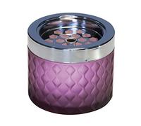 APS Cenicero 561 de metal cromado mate de cristal mate, diámetro de 9,5 cm, color baya