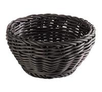 APS Cesta redonda "Profi Line", cesta/panera de mimbre negra, cesta de polipropileno, diámetro Ø 16 cm, altura 8 cm