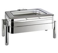 Aps Chafing Dish GN 1/1 - Premium de, de Acero Inoxidable 18/8, 66 x 48 x 33 cm, Estructura de 1, 1 Agua Platillos