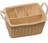 APS Cubertero ECONOMIC con 4 compartimentos, cubertero inastillable, cubertero, beige claro, 18 x 26 cm, altura 15 cm