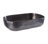APS Recipiente aluminio con superficie martillada de color gun-metal para platos fríos y calientes, 23,0 x 15,5 cm, 1,4 ltr.
