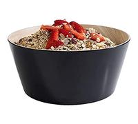 APS Cuenco "Frida", cuenco de melamina, diámetro de 22 cm, altura de 10,5 cm, color beige y negro, para 2,2 litros de contenido