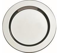 Juego de Posavasos APS (6 Piezas) de Acero Inoxidable Pulido, Ø 12 cm, diseño Pesado, Borde Enrollado, Posavasos de Cristal Muy Pulido, Redondos