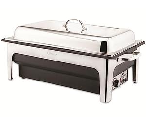 APS eléctrico-chafing Dish - sunnex - aproximadamente 63 x 36 cm, altura 29 cm acero inoxidable GN-recipiente 1/1, 9 litros depósito de agua eléctrico de plástico