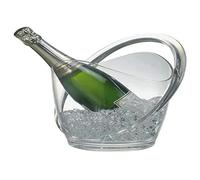 Nevera para Vino/champán APS - Transparente, con asa de Transporte - Dimensiones: 23 x 22 cm, Altura: 27,5 cm, Volumen: 3 l