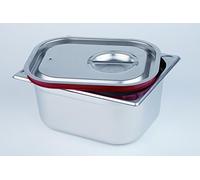 APS 80027 GN 1/6 tapa de transporte, junta de silicona, agarre empotrado y agujero para evitar el vacío, no apto para hornos mixtos