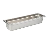 Recipiente APS 81804 GN 2/4, recipiente Gastronorm de acero inoxidable, dimensiones 165 x 530 mm/altura 100 mm/volumen 5,6 litros