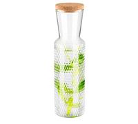 APS Jarra de agua de cristal con tapa de corcho, 27 cm de altura, 0,7 l de volumen