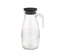 APS Jarra de cristal OLD Fashioned de 12 cm de diámetro, 26 cm de alto, 1,8 litros de vidrio, polipropileno, tapa de silicona con colador colector