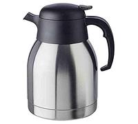 Jarra de vacío APS "Classic", jarra de café con tapa de rosca, Ø 14 cm, H: 19 cm, acero inoxidable de doble pared, para bebidas calientes y frías, no apta para lavavajillas, 12 tazas/1,5 litros