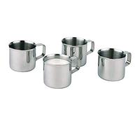 Juego de 4 cremas APS, jarras pequeñas para crema de café/leche, crema, capacidad de 25 ml, acero inoxidable