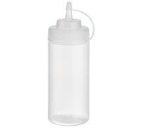 APS Juego de 6 botellas de 7 cm de diámetro, altura: 20 cm, 490 ml de polietileno, transparente con tapa de rosca con tapa de cierre. Apertura de relleno: 5,5 cm de diámetro