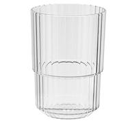 APS Linea - Vaso de plástico Tritan con 0,4 litros, sin BPA, apilable, irrompible, reutilizable, apto para lavavajillas, 400 ml