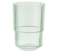 APS Linea - Vaso de plástico tritán con 0,4 litros, sin BPA, apilable, irrompible, reutilizable y apto para lavavajillas, 400 ml, color verde claro