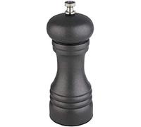 APS Molinillo de pimienta Gunmetal, pimentero, pimentero, mecanismo de molienda de acero inoxidable, grado de molienda regulable, 6 x 6 cm, altura 15,5 cm
