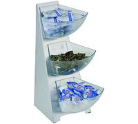 APS Multi-Rack, estantería de cocina, bastidor, canaleta para porciones, dispensador de porciones, acero inoxidable 18/0, volumen por canaleta 1 litro, 3 niveles
