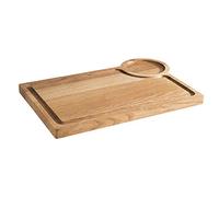 APS, Oak - Tabla para servir (madera de roble aceitado, 9,5 cm de diámetro, 25 x 37 cm, altura de 2 cm)