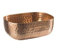 APS Recipiente aluminio con superficie martillada de cobre, recipiente para pan, para platos fríos y calientes, 15,5 x 12,0 cm, 0,7 ltr.