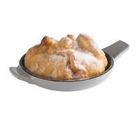 APS sartén para servir"Hierro fundido" - mini sartén de hierro fundido esmaltada, Ø 10 cm, altura: 2 cm, apilable, apta para horno, recipiente, gris