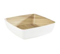 APS Schale CATE, Inhalt: 2,65 Liter, marca Esmeyer | Cuenco de plástico resistente; 25 x 25 x 7,5 cm; ensaladera; frutera; apilable; exterior blanco; apto para lavavajillas