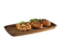 APS Tabla de servicio, tabla de madera de acacia aceitada, bandeja de madera, tabla de madera de servicio, marrón, 18 x 30 cm, 2 cm de altura