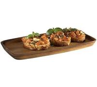 APS Tabla de servir, tabla de madera de acacia engrasada, bandeja de madera, tabla de servicio, marrón, 15 x 30 cm, 2 cm de altura