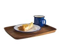 APS Germany Tabla de servicio de acacia aceitada, marrón, 25 x 30 cm, 2 cm de altura