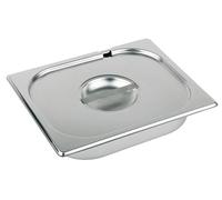 APS 81791 Tapa GN 2/3 con hueco para cuchara, acero inoxidable, dimensiones 355 x 325 mm/altura 35 mm