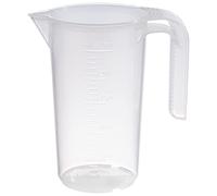 APS Taza medidora de 0,25 litros, diámetro de 7 x altura: 12 cm, vaso de plástico con escala exterior en relieve, mango abierto, clasificación en ml, apto para lavavajillas