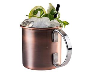 Aps Taza - Moscow Mule de de Acero Inoxidable con Cobre Antiguo Look, Contenido: 0,45liter