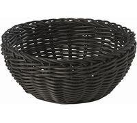 Cesta APS, redonda "Profiline", cesta negra, cesta de mimbre, cesta de polipropileno, diámetro Ø 20 cm, altura 8 cm