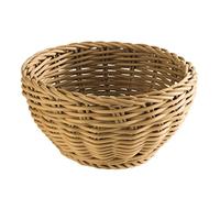 Cesta redonda APS "Profi Line", cesta de mimbre marrón claro, cesta de polipropileno, contenedor de mimbre, cesta de pan, cesta de alimentos, diámetro Ø 16 cm, altura 8 cm