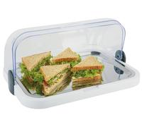 APS Vitrina Buffet Capó Transparente Que se Abre por Ambos Lados, un Cuenco, una Bandeja de Acero Inoxidable y Dos acumuladores de frío - Fabricado en Alemania