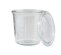 APS 2 tarros originales WECK 580 ml con tapa, Ø 11 cm, H: 11 cm, tarro de conserva, tarro decorativo, tarro de postre, tarro de almacenamiento, apto para el lavavajillas