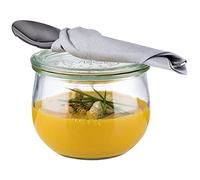 APS Weck - Juego de 6 vasos con tapa (580 ml, diámetro de 11 cm, altura de 9 cm, forma de tulipán)