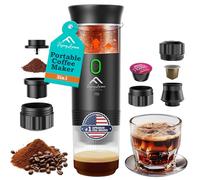 APSARAS USA - Cafetera portátil para viajes, cafetera espresso portátil, mini máquina de café espresso de 20 bares, cafetera de viaje 3 en 1 con café molido y cápsula (Ns&DG) para RV, camping, coche