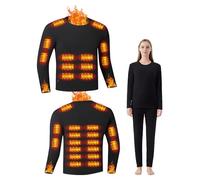 APTBJKUiU Camiseta térmica de Manga Larga para Mujer con calefacción, Temperatura Constante,calefacción Inteligente de 26 Zonas y 3 Niveles de Temperatura,Ideal para Esquiar y Correr en Invierno (XL)