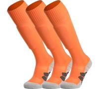 APTESOL Calcetines de fútbol largos hasta la rodilla (3/5 pares) para niños, jóvenes y adultos, calcetines deportivos largos EU 28-44, cojín transpirable, calcetines de entrenamiento de fútbol, 3 Par