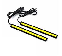 Aptfkec Giro Luz Freno Conducción Antiniebla Para Coche Lámpara Blanca Fina Para Circulación Diurna, Marco Plateado, Luz LED Brillante COB Resistente Al Agua