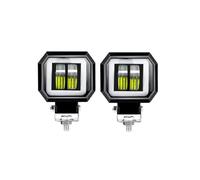 Aptfkec Giro Luz Luz LED De Trabajo Para Coche, Ojos Ángel, Lámpara Antiniebla Cuadrada Redonda, Accesorios Foco, 12V, 3 Pulgadas