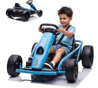 Aptliton Drift Kart Electric Karting Infantil 24V Alta Potencia 70KG 2×12V 9Ah Cargador FuYuan Estructura Plástico y Metal Reforzado Carrito Eléctrico Infantil 8-14