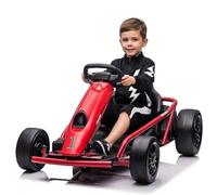 Aptliton Drift Kart - Kart eléctrico para niños, 24 V, alto rendimiento, 70 kg, batería de 2 x 12 V 9 Ah, cargador FuYuan, estructura de plástico y metal reforzado, cochecito eléctrico para niños, 8