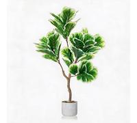 Aptliton Higo artificial de 100 cm - Ficus PEVA artificial en maceta, árbol de fiddle leaf con hojas realistas, decoración fácil de limpiar para sala de estar oficina