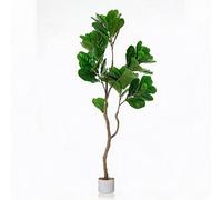 Aptliton Higo artificial de 155 cm - Ficus PEVA artificial en maceta, árbol de fiddle leaf con hojas realistas, decoración fácil de limpiar para sala de estar oficina