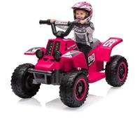 Aptliton Quad eléctrico infantil 6 V coche eléctrico para niños con batería Longwei & Motor 390# Cargador estándar europeo Scooter & Motocicleta eléctrica para niños Buggy Vehículo todoterreno