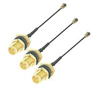 Apto Compatible With 10 unids U.FL IPX IPEX A impermeable RP-SMA Bulkhead de la junta tórica femenina RF Coleta WIFI Cable 1.13 1.13mm 5 cm 10 cm 15 cm 20 cm 30 cm 50 cm(Color:25cm)