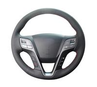 Apto para Hyundai Santa Fe 2012-2018, Protector para Volante de Coche Cosido a Mano, Fundas de Cuero duraderas para Volante de Coche, Piezas de Coche